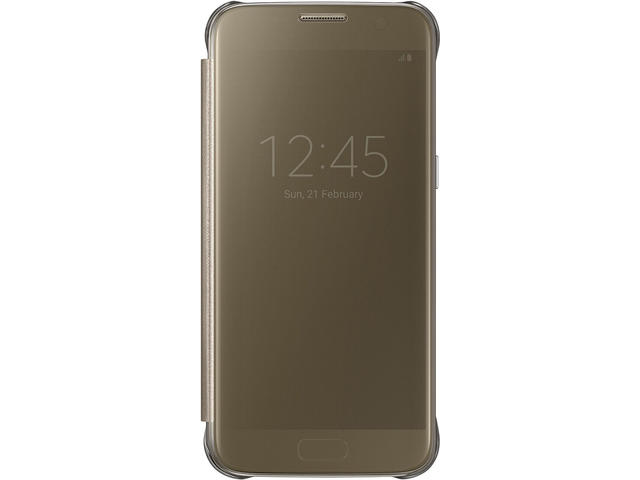 Калъфи Samsung Galaxy S7 Clear View Cover, в златисто