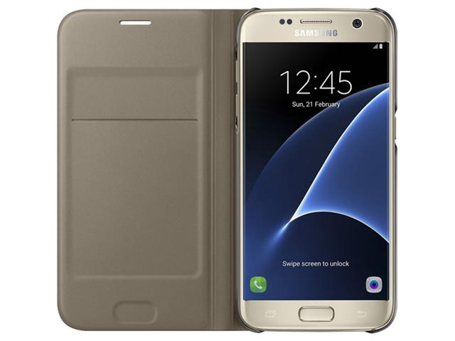 Калъфи Samsung Flip Wallet за Galaxy S7, в златисто