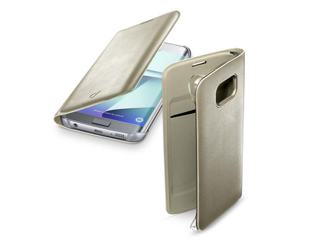 Калъфи Cellular line Backbook за Samsung Galaxy S7 Edge, в златисто