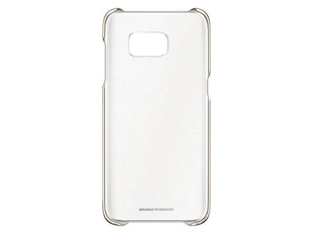 Калъфи Samsung Clear Cover за Samsung Galaxy S7 edge, прозрачен-златист