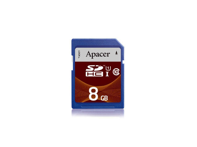 Карти памет 8GB Apacer SDHC карта Class 10 UHS-I