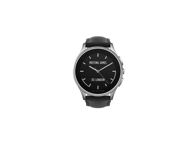 Смарт часовници Vector Luna Black Leather - Regular