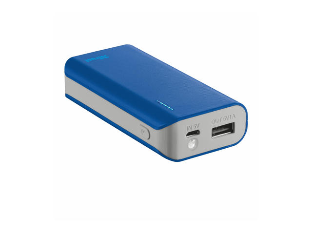 Външни батерии TRUST Primo Power Bank 4400 mAh, в синьо