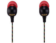 Слушалки Marley Smile Jamaica, в черно-червено