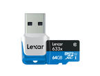 Карти памет 64GB microSDXC Lexar High-Performance 633x USB
