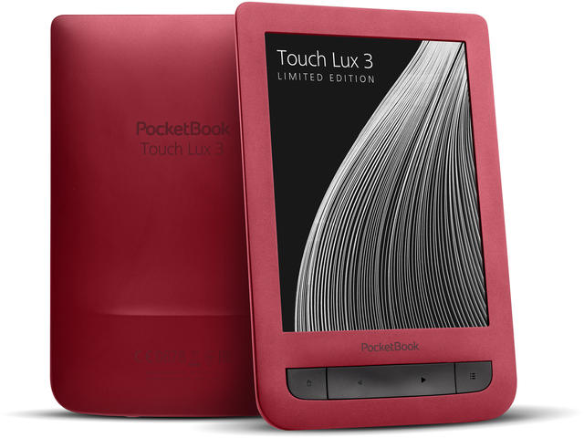 E-reader PocketBook Touch Lux 3 PB626, в червено