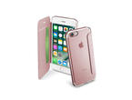 Калъфи Cellular line ClearBook за iPhone 7, прозрачен-розов
