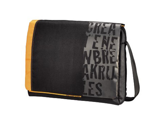 Чанти за Лаптопи Чанта  AHA Croom черна с оранжеви детайли