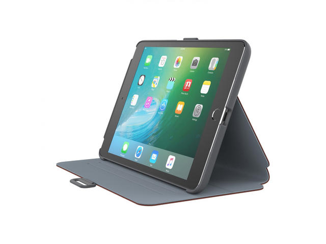 Калъфи за таблети Speck iPad Mini 4 StyleFolio Luxe Textured Metallic Clay Red/Nickel Grey/Slate Grey