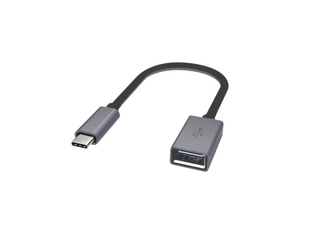 Кабели и Адаптери Artwizz USB-C Highspeed адаптер към USB-A женски, в титаниево-сиво