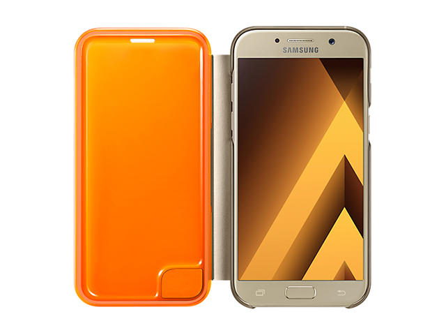Калъфи Samsung Galaxy A3 2017 Neon Flip Cover, в златисто