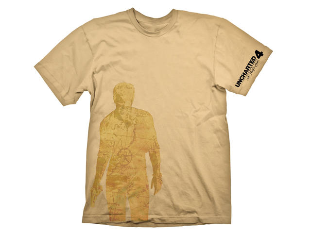 Облекло и аксесоари Uncharted 4 T-Shirt Nathan Drake Map, Size XL