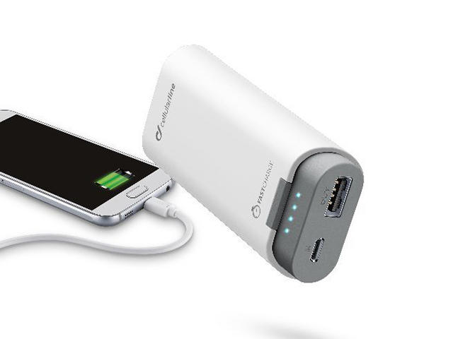Външни батерии Cellular line 5200mAh, в бяло