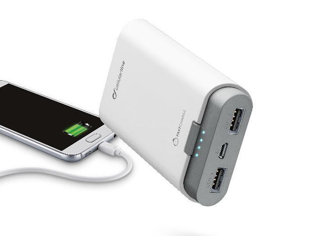 Външни батерии Cellular line 7800mAh, в бяло