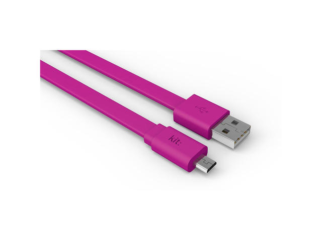 Кабели и Адаптери Kit FRESH microUSB, в розово