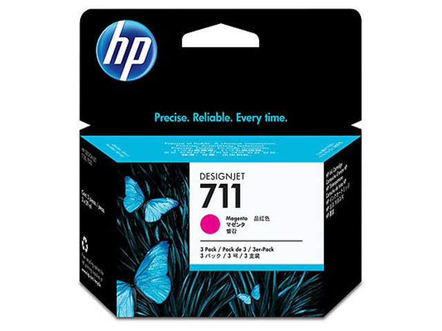 Консумативи Оригинален HP 711 3-pack 29-ml Magenta Ink Cartridges