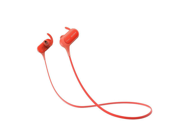 Слушалки Sony MDR-XB50BS, в червено
