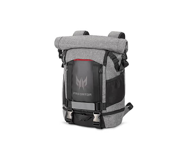 Чанти за Лаптопи Acer Predator 15.6" Gaming Rolltop Backpack Gray with Teal Red