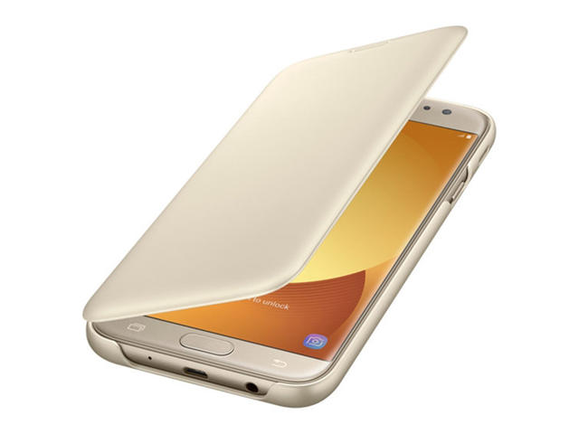 Калъфи Samsung Wallet Cover Galaxy J7 (2017) EF-WJ730, в златисто