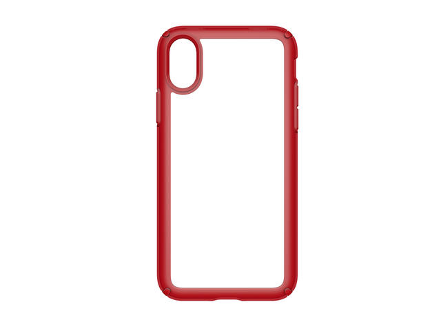 Калъфи Speck iPhone X Presidio Show - Clear/Heartthrob Red