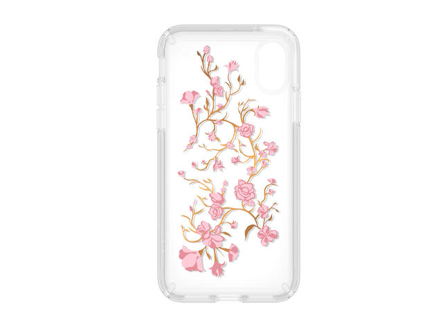 Калъфи Speck iPhone X Presidio Clear + Print - Goldenblossoms Pink/Clear