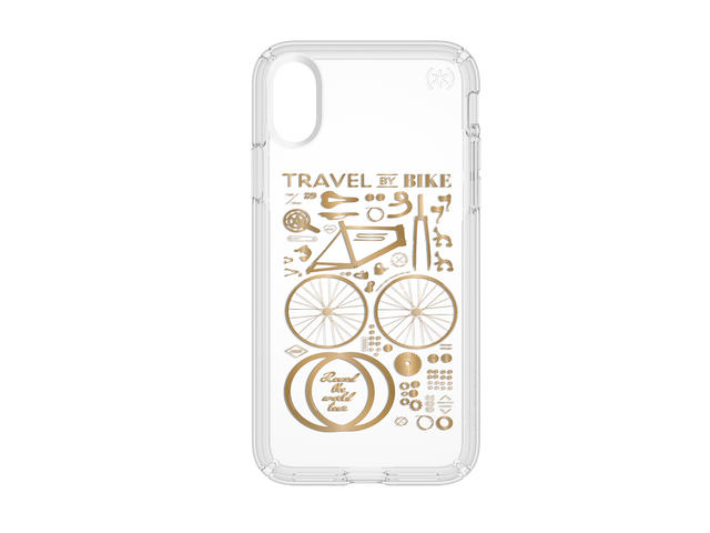 Калъфи Speck iPhone X Presidio Clear + Print - CityBike Metallic Gold Yellow/Clear