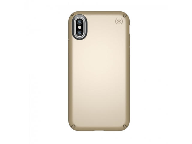 Калъфи Speck iPhone X Presidio Metallic - Pale Yellow Gold Metallic/Camel Brown