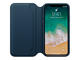 Калъфи Apple iPhone X Leather Folio, в синьо