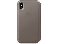 Калъфи Apple iPhone X Leather Folio, в бежово