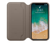 Калъфи Apple iPhone X Leather Folio, в бежово