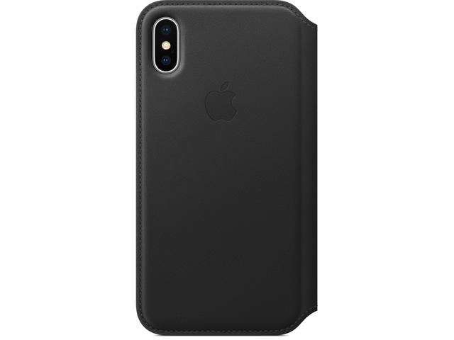 Калъфи Apple iPhone X Leather Folio, в черно