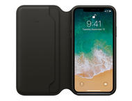 Калъфи Apple iPhone X Leather Folio, в черно