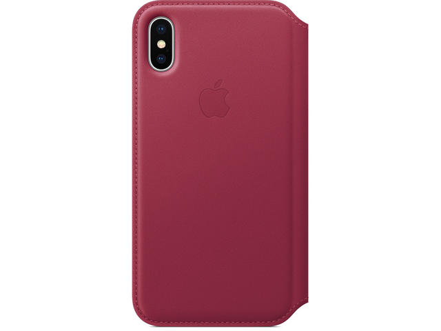 Калъфи Apple iPhone X Leather Folio, в червено