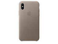 Калъфи Apple iPhone X Leather Case, в бежово