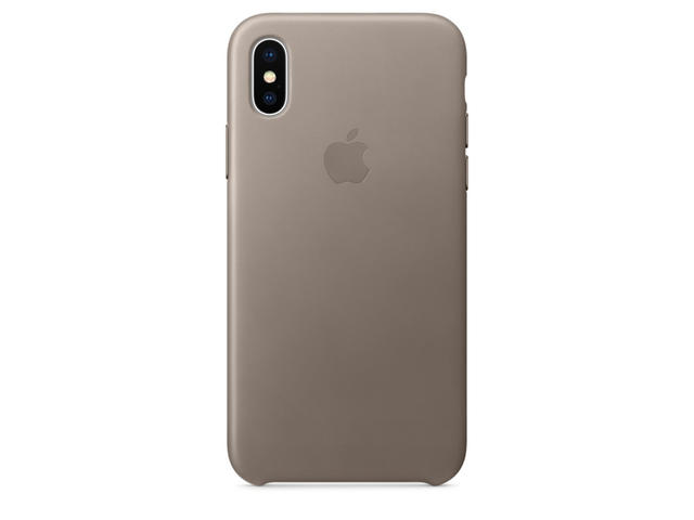 Калъфи Apple iPhone X Leather Case, в бежово