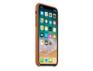 Калъфи Apple iPhone X Leather Case, в кафяво