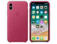 Калъфи Apple iPhone X Leather Case, в розово