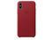 Калъфи Apple iPhone X Leather Case, в червено