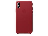 Калъфи Apple iPhone X Leather Case, в червено