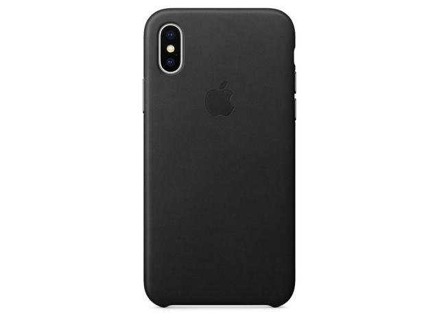 Калъфи Apple iPhone X Leather Case, в черно