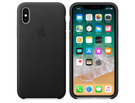 Калъфи Apple iPhone X Leather Case, в черно