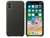 Калъфи Apple iPhone X Leather Case, в сиво