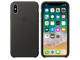 Калъфи Apple iPhone X Leather Case, в сиво