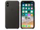 Калъфи Apple iPhone X Leather Case, в сиво