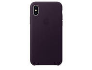 Калъфи Apple iPhone X Leather Case, в лилаво
