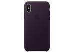 Калъфи Apple iPhone X Leather Case, в лилаво