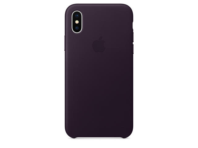 Калъфи Apple iPhone X Leather Case, в лилаво