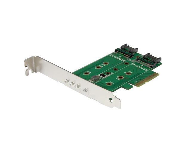 Джаджи 3-Port M.2 SSD (NGFF) Adapter Card - 1 x PCIe (NVMe) M.2, 2 x SATA III M.2 - PCIe 3.0