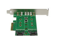 Джаджи 3-Port M.2 SSD (NGFF) Adapter Card - 1 x PCIe (NVMe) M.2, 2 x SATA III M.2 - PCIe 3.0