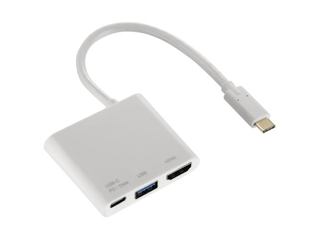 Кабели и Адаптери  Hama 3в1 USB-C Multiport адаптер за USB 3.1